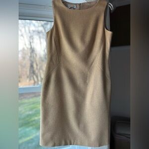 Impeccably Tailored Talbots Sleeveless Camel Hair Dress Classic Workwear Sz 10P